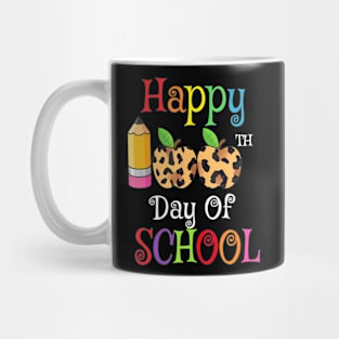 Happy 100Th Day Of School Leopard Print Teacher Student Mug